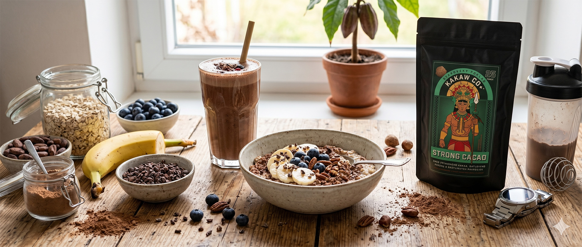 Strong Cacao: kakao, proteín a vláknina v jednom nápoji