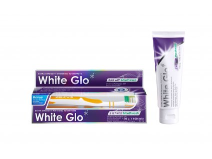 White Glo zubní pasta 2v1 150g + kartáček a mezizubní kartáček ZDARMA - kakishop.cz