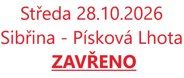 Otevírací doba o svátcích