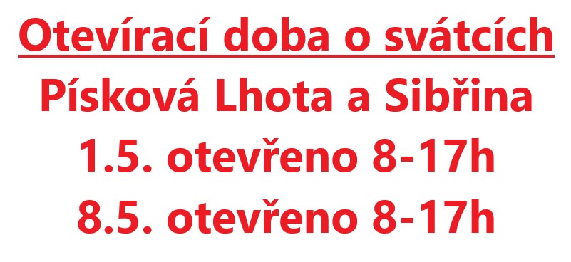 Otevírací doba o svátcích