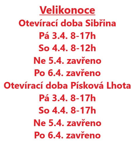 Otevírací doba o svátcích