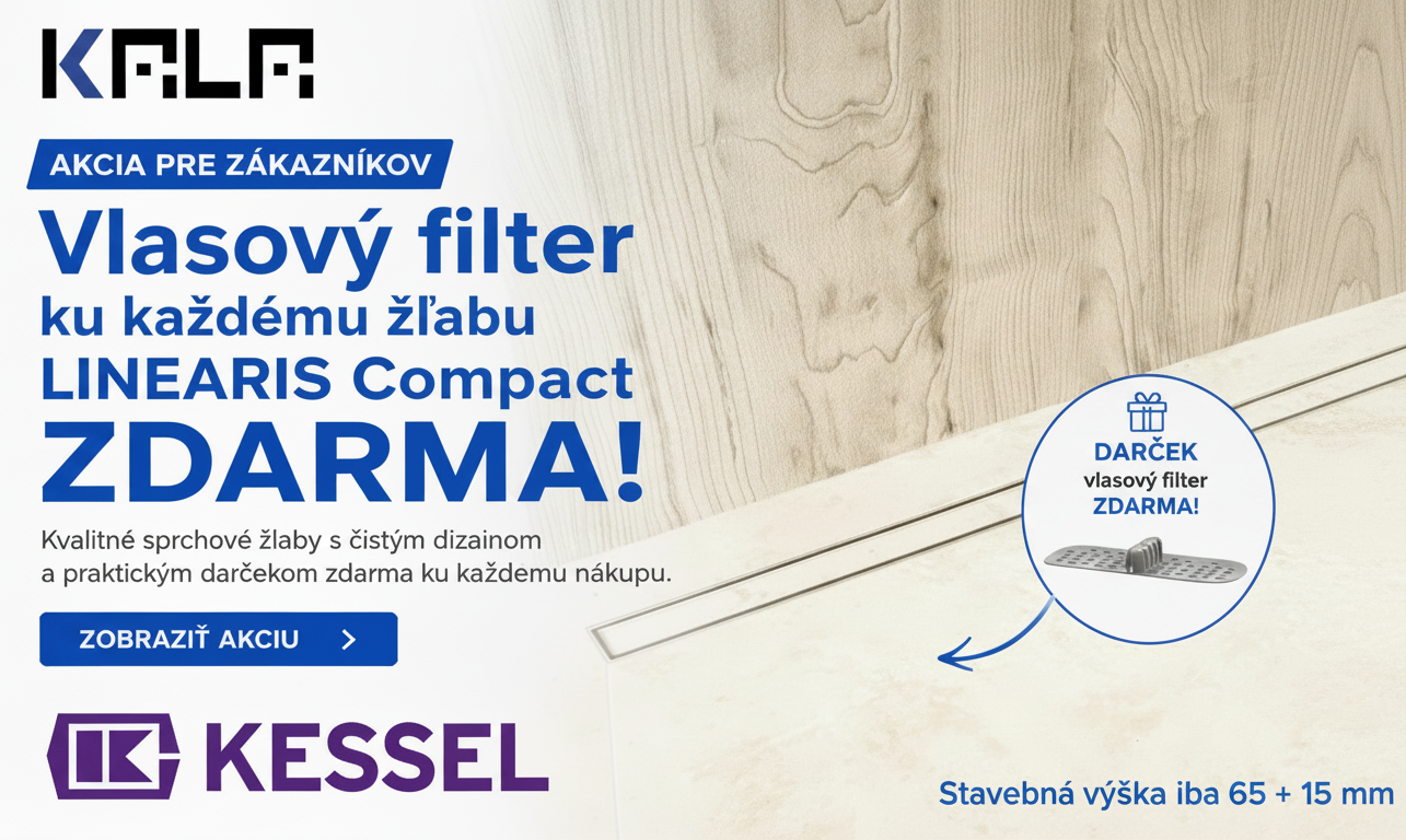 Vlasový filter ZDARMA ku každému žľabu LINEARIS Compact