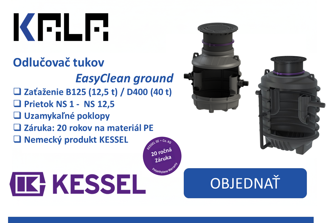 Odlučovače tukov EasyClean ground NS 1 - NS 12,5