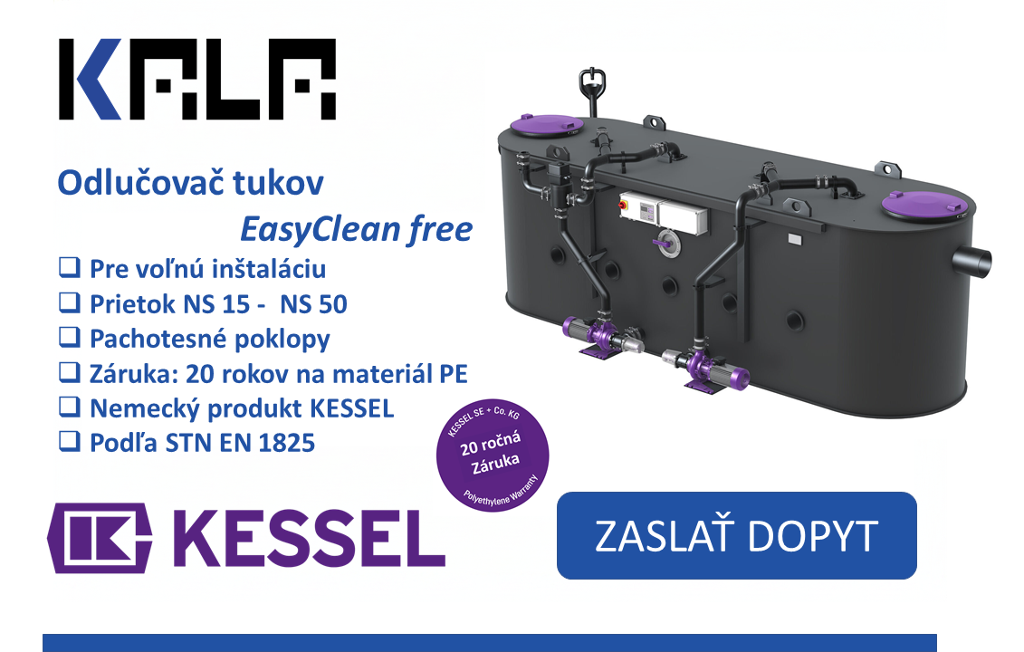 Odlučovače tukov EasyClean free NS 15 - NS 50