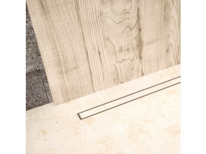 Sprchový žľab LINEARIS Compact č. 45600.65M, L 95 cm, nerezový rám a rošt AISI 304