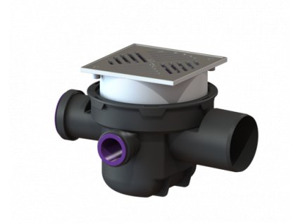 Pivničný vpust Univerzal č. 29121, bočný výtok DN 110 bez spätných klapiek