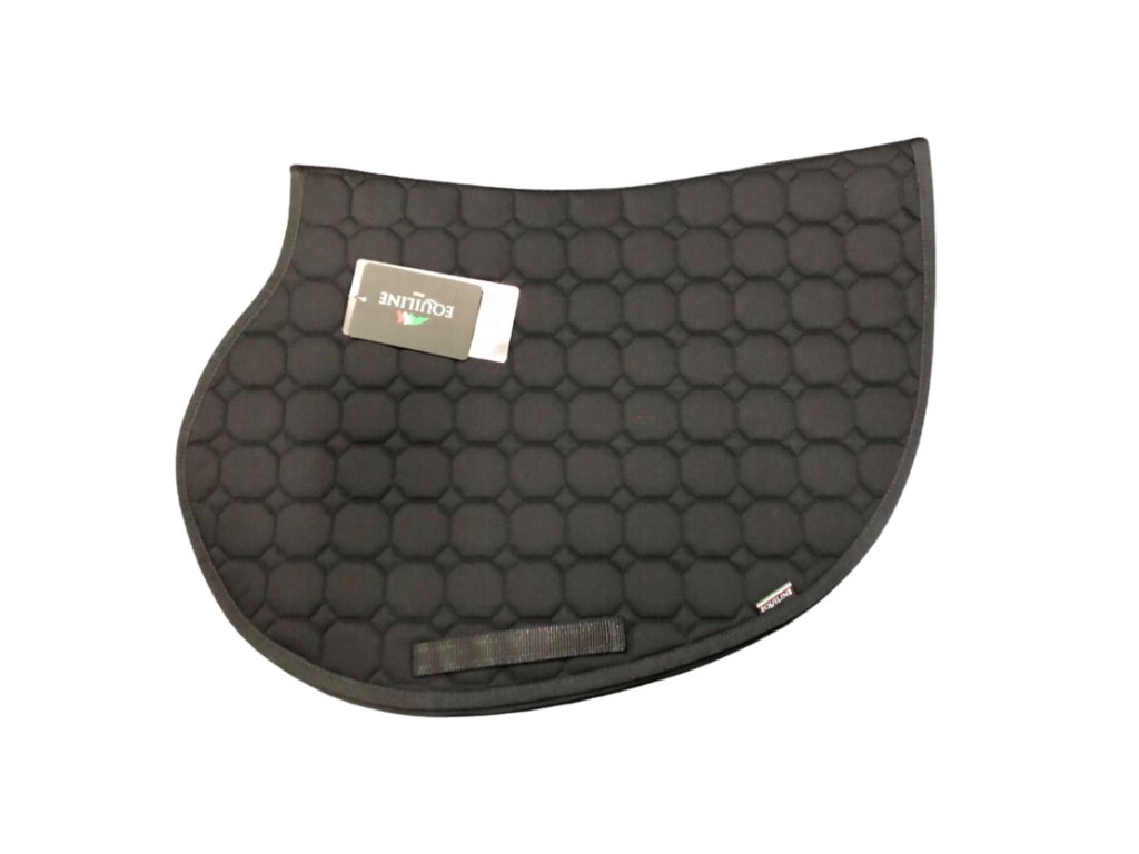 Podsedlová dečka EQUILINE octagon vykrojená black
