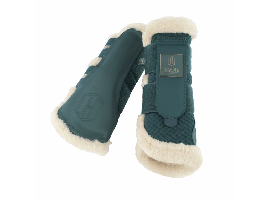 Chrániče Eskadron Mesh fauxfur vintage green