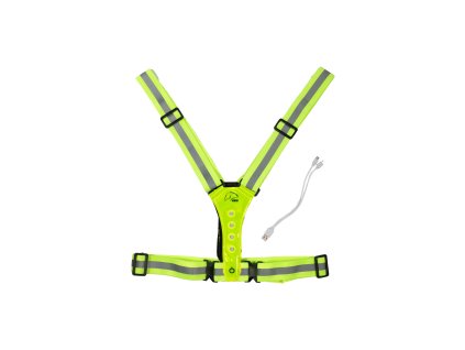 Dětská reflexní svítící vesta HKM žlutá