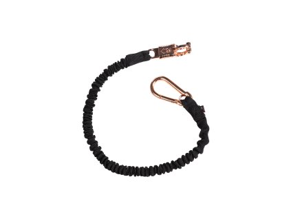 Úvaz pro koně HKM elestický černý/rosegold