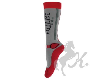 Unisex podkolenky Equiline Gus Grey-Red