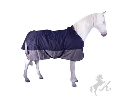 Nepromokavá deka s fleecem EQTHM Tyrex 600D navy/grey