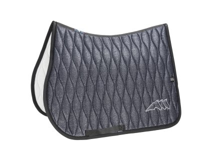 Drezurní podsedlová dečka EQUILINE diamac logo black lurex