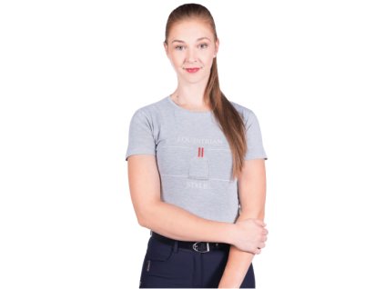 Tričko HKM Equine grey