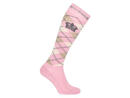 Podkolenky HV POLO Argyle Dark mauve Haether