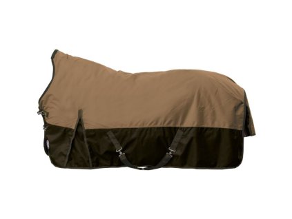 Nepromokavá deka zvýšený krk San José light brown/dark brown