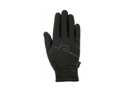 Zimní rukavice HKM Equestrian softshell černé