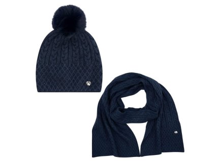 Set čepice a šála HV POLO Beanie navy