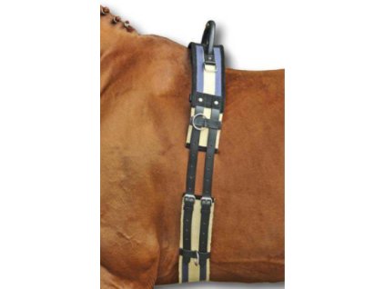 Lonžovací obřišník s madlem HKM blue/beige