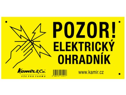 Výstražná cedulka elektrický ohradník