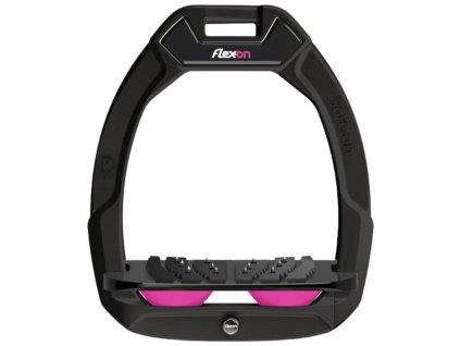 Třmeny bezpečnostní Flex-on SAFE-ON bodce black/pink