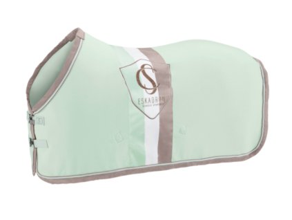 Pony odpocovací deka Eskadron fleece CS24 Stripe Powder green
