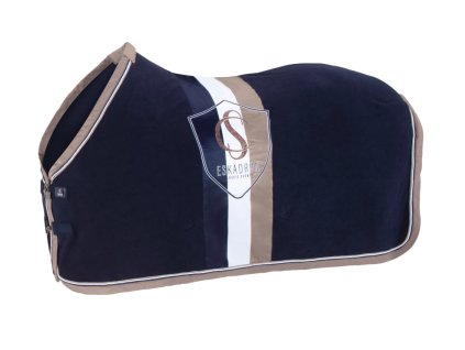 Pony dpocovací deka Eskadron fleece CS24 Stripe navy