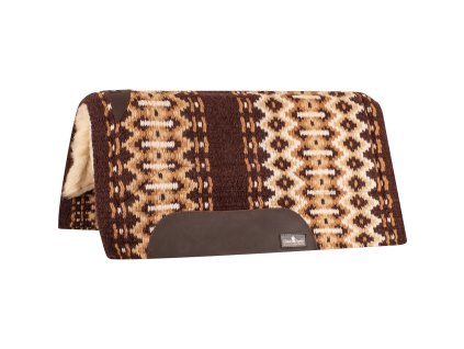 Western deka Classic Equine SensorFlex Wool Pad Merino Coffee/Cream