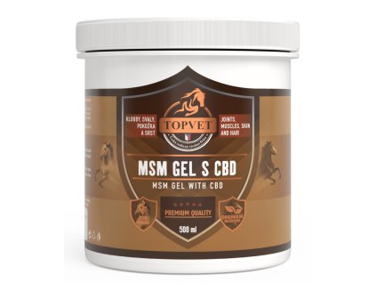 TOPVET MSM gel s CBD 500ml