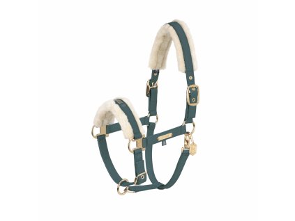 Ohlávka Eskadron Faux Leather Double pin F vintage green