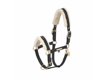Ohlávka Eskadron Faux Leather Double pin F black