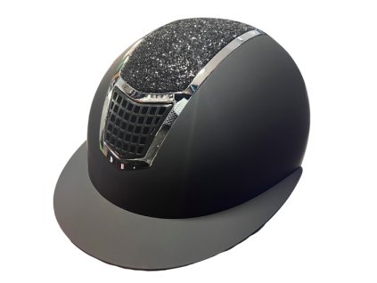 Přilba HKM Glamour shield black/silver