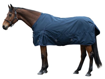Nepromokavá deka s fleece HKM Chester deep blue