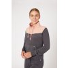 Mikina HORZE Jade Grey/coral pink