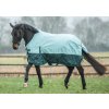 Nepromokavá deka s fleece HKM Chester turqouise/green