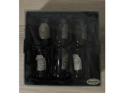 Poháre na pálenku 50 ml s cínovou etiketou