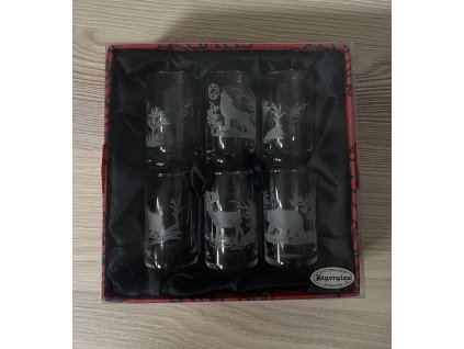 Poháre na pálenku 40 ml s poľovníckym motívom