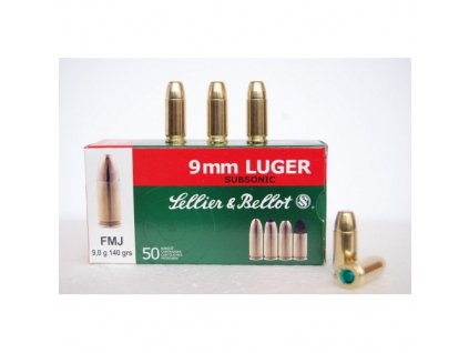 10744 9mm luger s b fmj subsonic 140gr 9g
