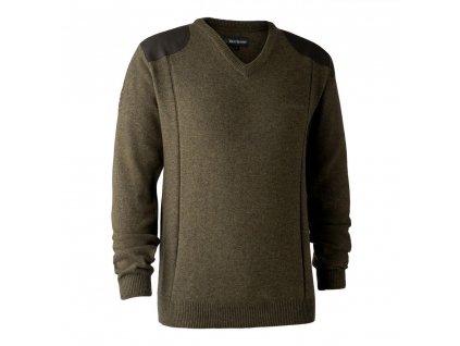 10078 deerhunter sheffield knit with v neck pleteny sveter