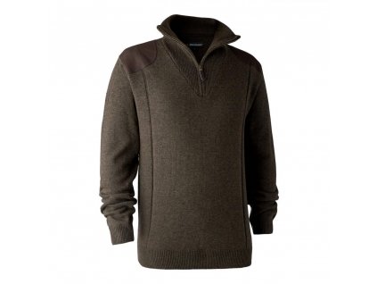 10072 deerhunter sheffield knit with zip neck pleteny sveter