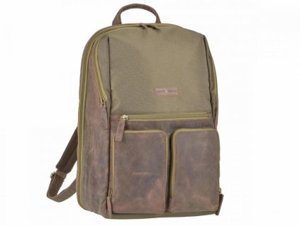 9616 greenburry leder nylon business rucksack l batoh