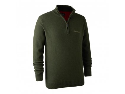 15193 deerhunter hastings knit zip neck polovnicky sveter