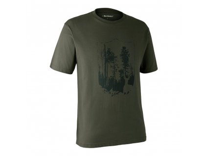 15004 deerhunter t shirt with shield polovnicke tricko