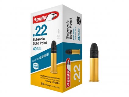 Aguila .22LR Subsonic Solid Point 40gr/2,59g Lead Bullet