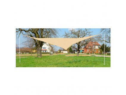 Trojuholníková tieniaca plachta proti slnku 3,6 m, béžová