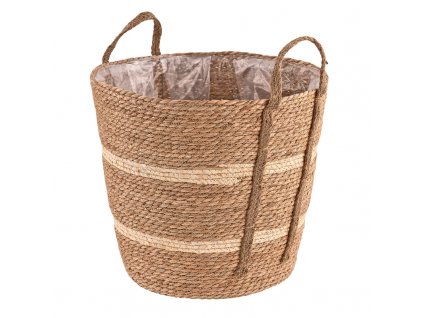 Pletený košík z morskej trávy s fóliou 45 cm Seasons
