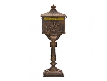 Poštová schránka na stojane Antik, bronzová