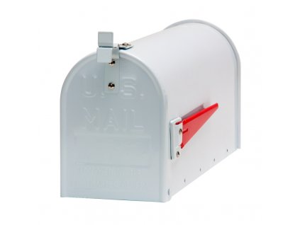 Hliníková americká poštová schránka, biela