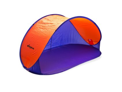 Samorozkladací plážový stan PopUp, oranžovo-modrý