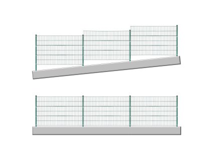 Kompletný plot so stĺpikmi 6x1,2 m, zelený